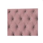 Cabeceira Estofada Capitonê Casal 140 Cm Juliete Suede Rosa