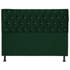 Cabeceira Estofada Capitonê King 195 Cm Juliete Suede Verde