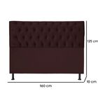 Cabeceira Estofada Capitonê Queen 160 Cm Alicia Suede Bordô