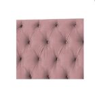 Cabeceira Estofada Capitonê Viúva 120 Cm Alicia Suede Rosa