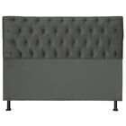Cabeceira Estofada Capitonê Viúva 120 Cm Jade Suede Cinza