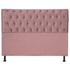 Cabeceira Estofada Capitonê Viúva 120 Cm Jade Suede Rosa