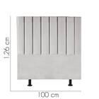 Cabeceira Estofada Carla 100cm Solteiro Suede Cinza Claro - D