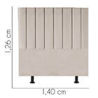 Cabeceira Estofada Carla 140cm Casal Suede Bege - D A Decor