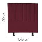 Cabeceira Estofada Carla 140cm Casal Suede Bordo - D A Decor