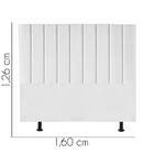Cabeceira Estofada Carla 160cm Queen Suede Branco - D A Decor