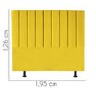 Cabeceira Estofada Carla 195cm King Suede Amarelo - D A Decor