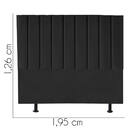 Cabeceira Estofada Carla 195cm King Suede Preto - D A Decor