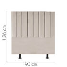 Cabeceira Estofada Carla 90cm Solteiro Courino Bege - D A Dec