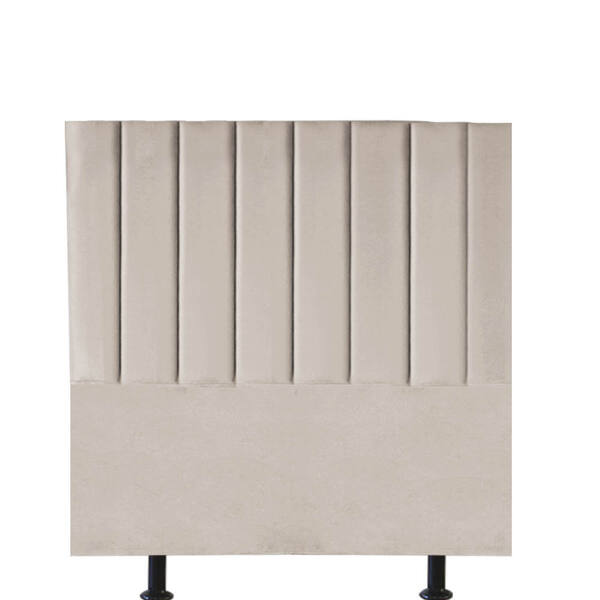 Cabeceira Estofada Carla 90cm Solteiro Suede Bege - D A Decor