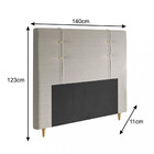 Cabeceira Estofada Casal140cm Linho Lisboa Dobuê