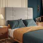 Cabeceira Estofada Casal140cm Linho Lisboa Dobuê