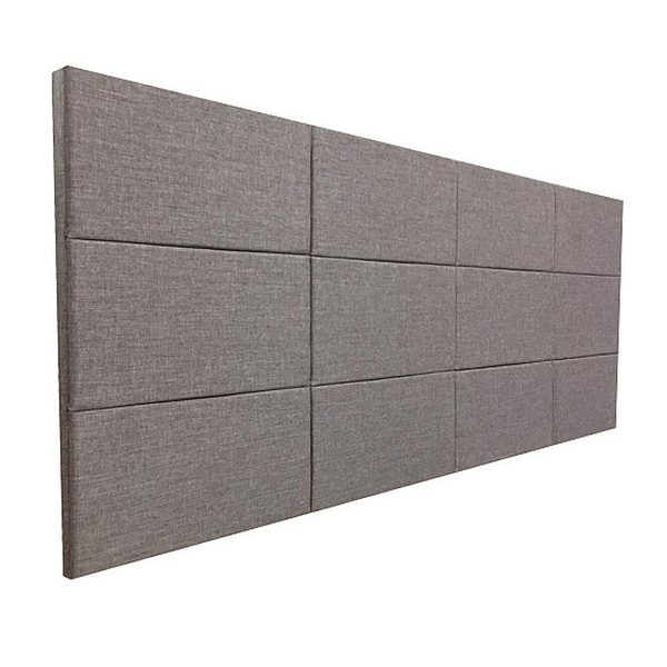 Cabeceira Estofada Casal 12 Blocos Não É Segredo Linho Marrom