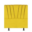 Cabeceira Estofada Casal 140 Cm Bélgica A01 Suede Amarelo
