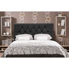 Cabeceira Estofada Casal 140 Cm Geovana Suede Cinza Escuro