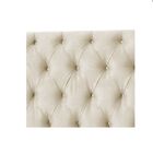 Cabeceira Estofada Casal 140 Cm Jade Suede Bege Claro
