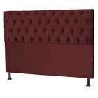 Cabeceira Estofada Casal 140 Cm Jade Suede Marsala