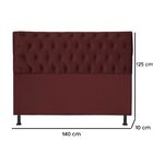 Cabeceira Estofada Casal 140 Cm Jade Suede Marsala