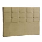 Cabeceira Estofada Casal 140 Cm Jordania Suede Marfim