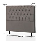 Cabeceira Estofada Casal 140 Cm Paris Suede Cinza