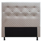 Cabeceira Estofada Casal 140 Cm Suede Bordado Skybox - Bege