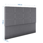 Cabeceira Estofada Casal 140 Cm Terra Corino - Skybox - Cinza