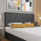 Cabeceira Estofada Casal 140 Cm Terra Corino - Skybox - Preto