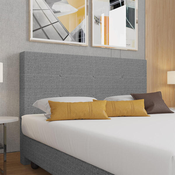 Cabeceira Estofada Casal 140 Cm Terra Linho - Skybox - Cinza