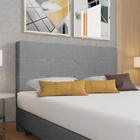 Cabeceira Estofada Casal 140 Cm Terra Veludo - Skybox - Cinza