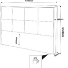 Cabeceira Estofada Casal 140cm Atlanta Viero