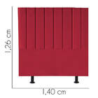 Cabeceira Estofada Casal 140cm Cora Courino Vermelho - D A De
