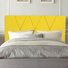 Cabeceira Estofada Casal 140cm Jade Courino Amarelo - D A Dec