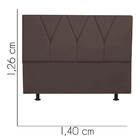 Cabeceira Estofada Casal 140cm Jade Courino Marrom - D A Decor