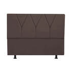 Cabeceira Estofada Casal 140cm Jade Courino Marrom - D A Decor