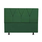 Cabeceira Estofada Casal 140cm Jade Courino Verde - D A Decor
