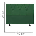 Cabeceira Estofada Casal 140cm Jade Suede Verde - D A Decor