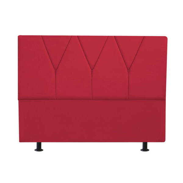 Cabeceira Estofada Casal 140cm Jade Suede Vermelho - D A Decor