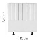 Cabeceira Estofada Casal 140cm Karla Suede Branco - D A Decor