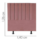Cabeceira Estofada Casal 140cm Karla Suede Rosê - D A Decor