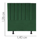 Cabeceira Estofada Casal 140cm Karla Suede Verde - D A Decor
