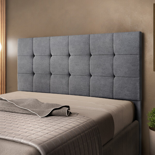 Cabeceira Estofada Casal 140cm Suede Amassado Ana Js Móveis
