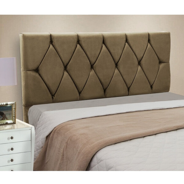 Cabeceira Estofada Casal 140cm Veludo Bia Js Móveis