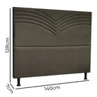 Cabeceira Estofada Casal 140cm Veludo Laura Js Móveis