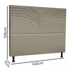 Cabeceira Estofada Casal 140cm Veludo Laura Js Móveis
