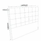 Cabeceira Estofada Casal 140x126cm Amandita Preto