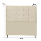 Cabeceira Estofada Casal 144 Cm Barcelona Suede Bege - Jbe