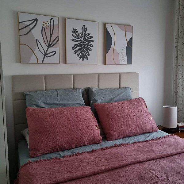 Cabeceira Estofada Casal 15 Blocos Não É Segredo Facto Bege 1