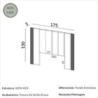 Cabeceira Estofada Casal 175cm   Freijó/verde