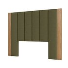 Cabeceira Estofada Casal 175cm   Freijó/verde