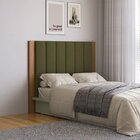 Cabeceira Estofada Casal 175cm   Freijó/verde